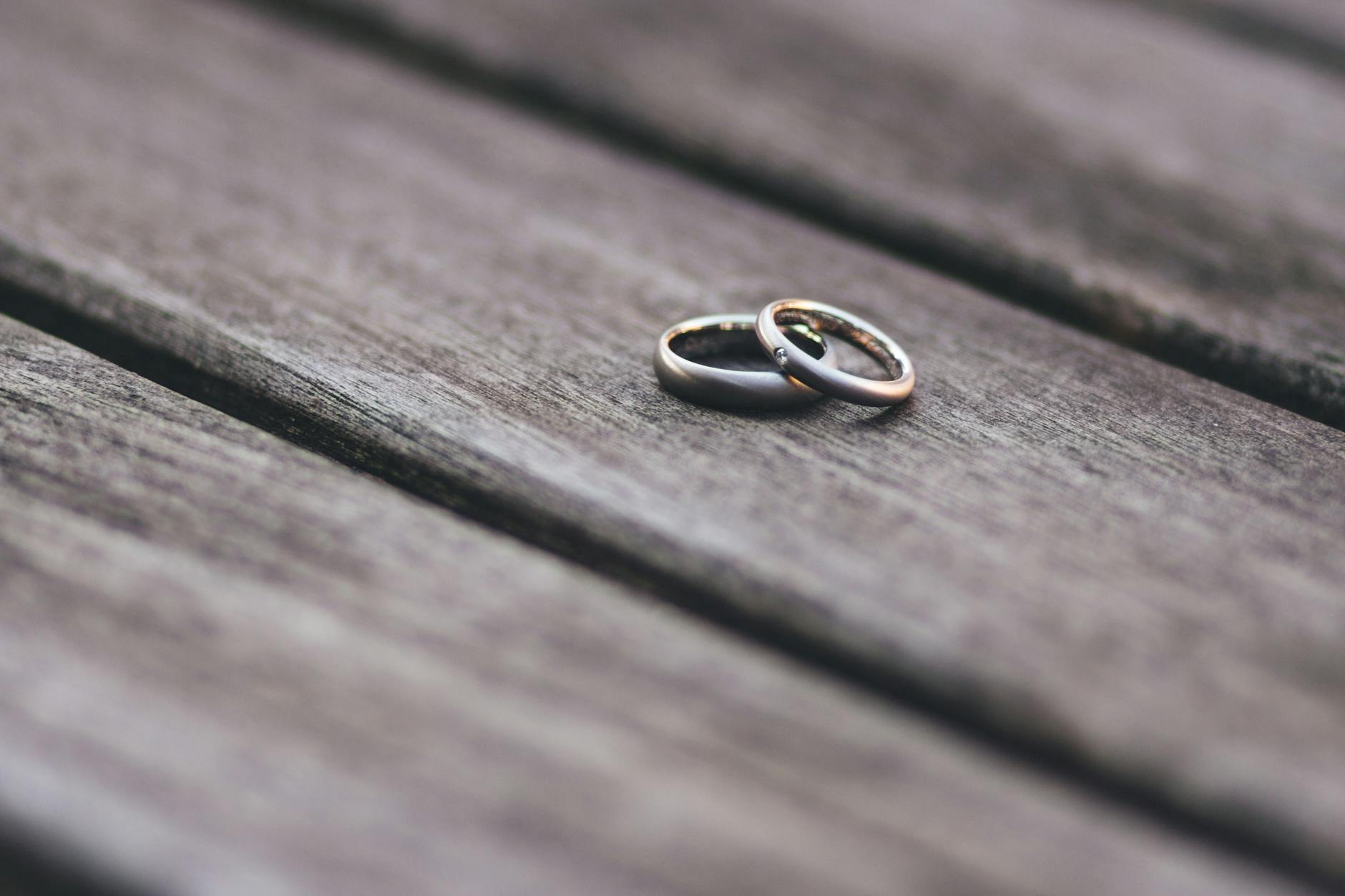 black and silver ring